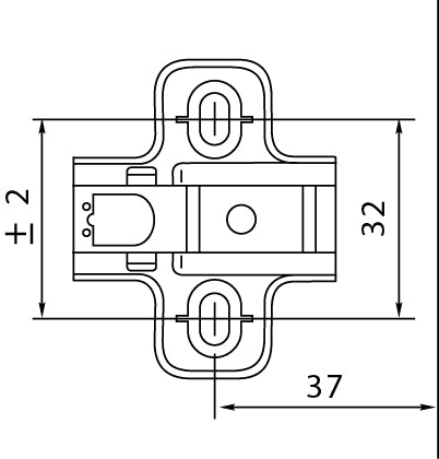 Hinge Plate/ FGV Clip-On Mounting Plate 5/8" Gable/ bag of 6