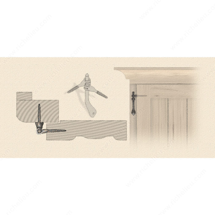 Hinge/ Traditional Forged Iron Rustic Hinge - 1226