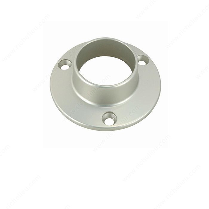 Closet Rod Supports/ Rod Flange/ 1-5/16" (3.33 cm)/ Matte Nickel/ Bag of 6