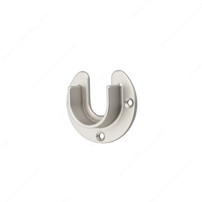 Closet Rod Supports/ Rod Flange/ 1-5/16" (3.33 cm) open / Matte Nickel/ Bag of 6