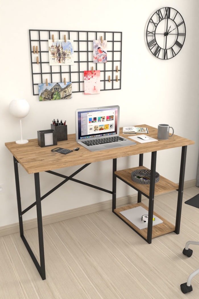 Study desk with 2 shelves 60x120 Cm