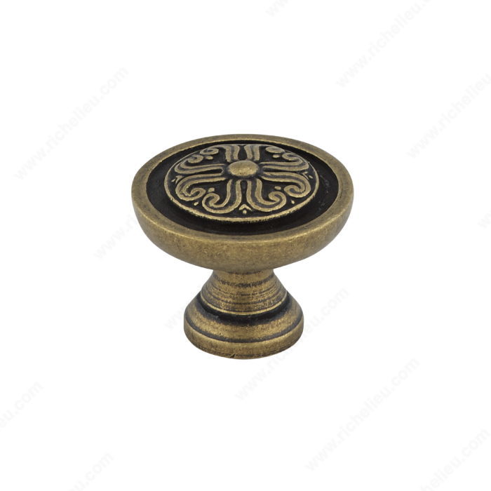 Traditional Metal Knob Brass / 044