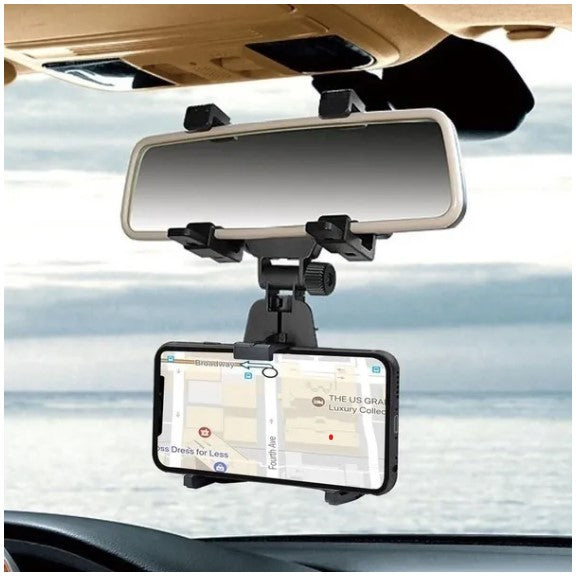 Universal Adjustable Car Rearview Mirror Mount Phone Holder
