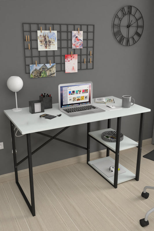 Study desk with 2 shelves 60x120 Cm