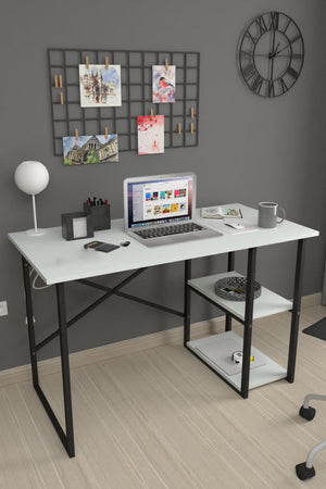 Study desk with 2 shelves 60x120 Cm / FREE SHIPPING