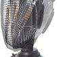 Comfort Zone CZ998 Oscillating, Electric Wire Element Dish Heater PARABOLIC Radiant, Black