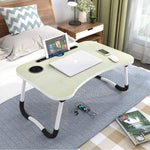 Laptop Bed Table/ Foldable Legs/ Notebook Holder/ Tea Cup Holder