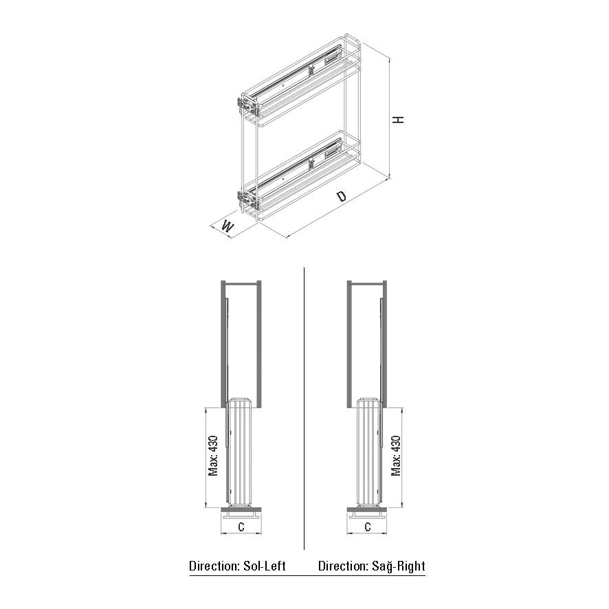 Pull-Out Wire Shelves