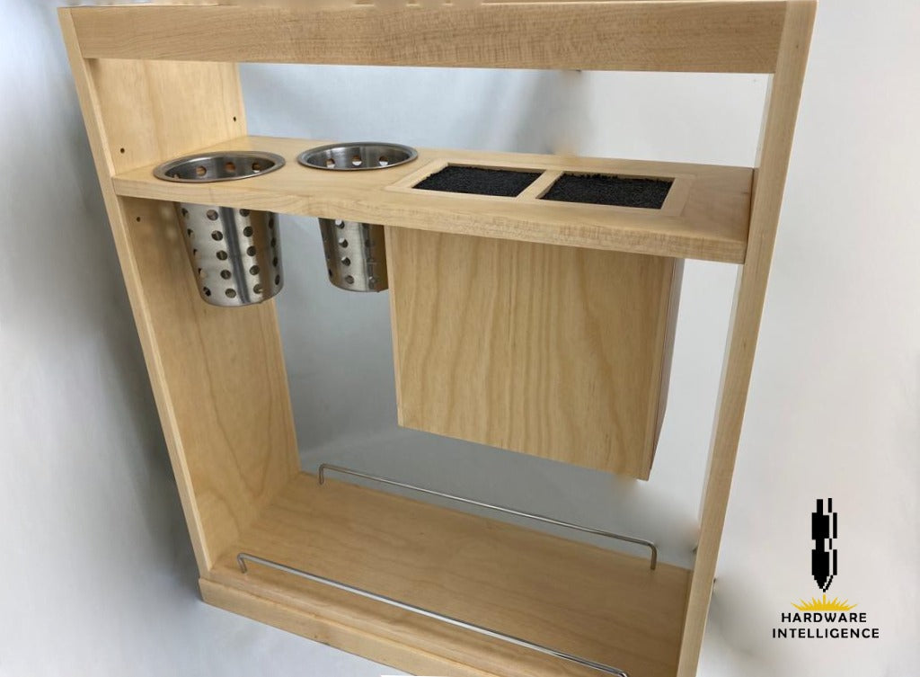 Pull-Out with Blumotion, Utensil Bins, and Knife Block Hardware Intelligence