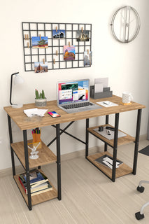 Study desk with 4 shelves 60x120 Cm / Free Shipping