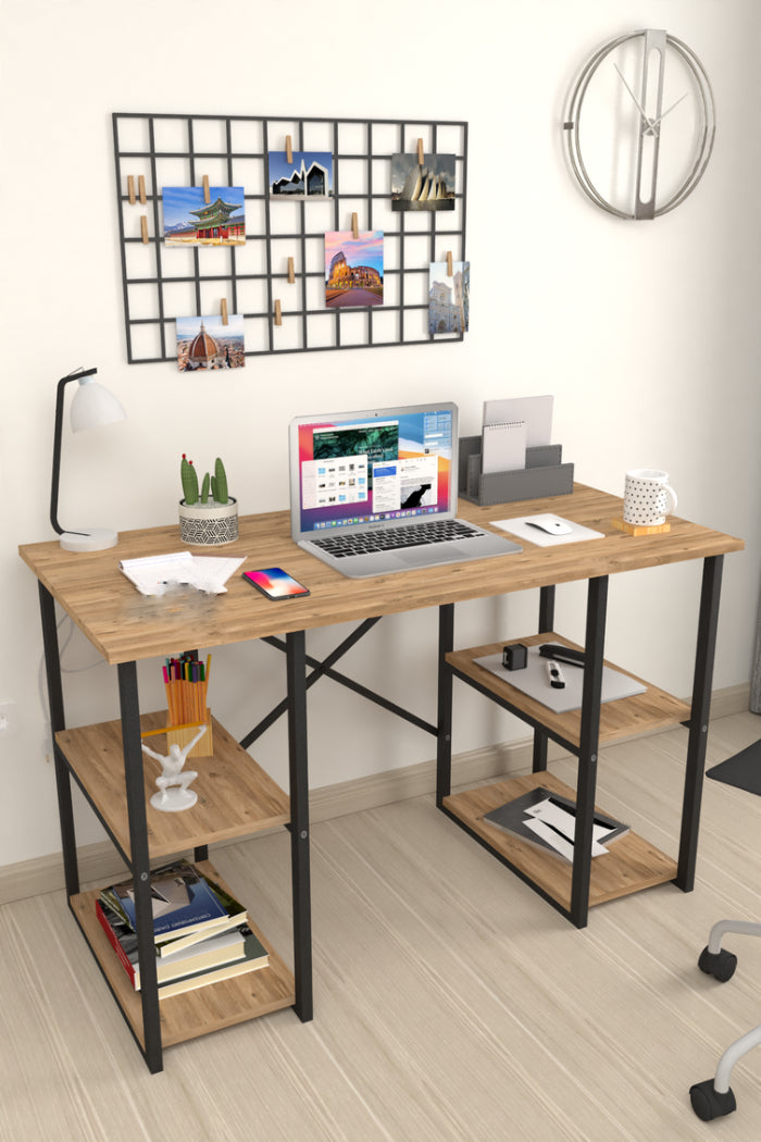 Study desk with 4 shelves 60x120 Cm