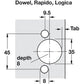 Hinge / Push to open Hinge / Salice/Dowel insert/ Full Overlay